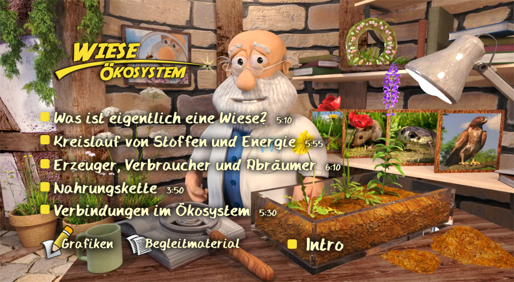 Menü des Films "Wiese – Ökosystem".