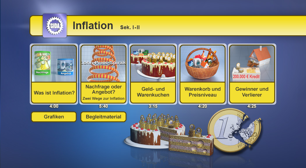 Menü des Films "Inflation".