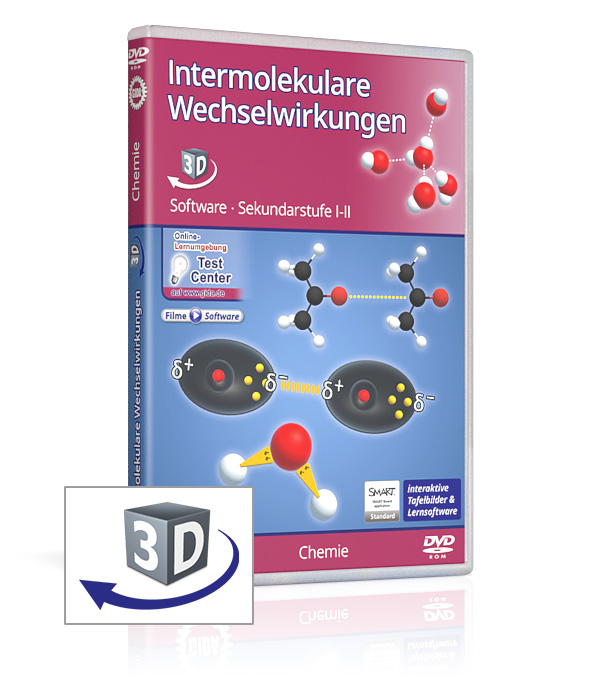 DVD-Cover der Software "Intermolekulare Wechselwirkungen".