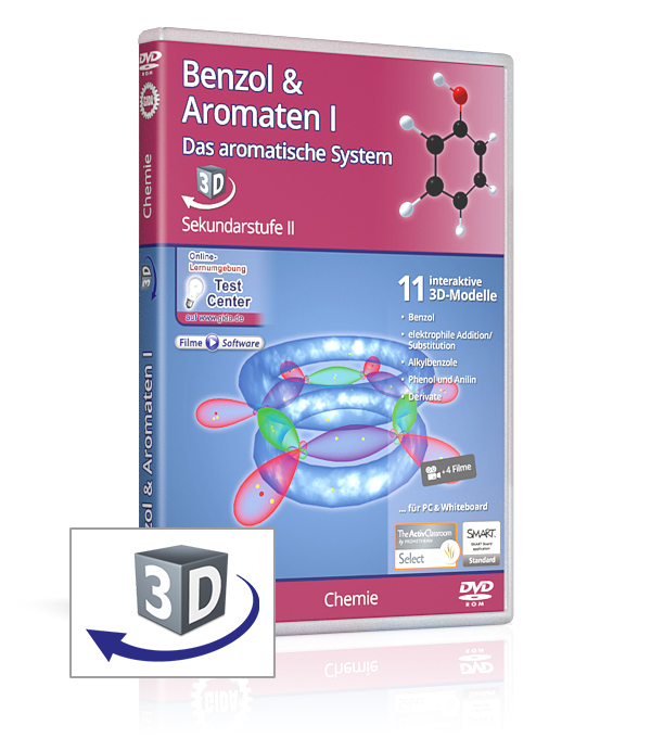 DVD-Cover der Software "Benzol & Aromaten I – Das aromatische System".