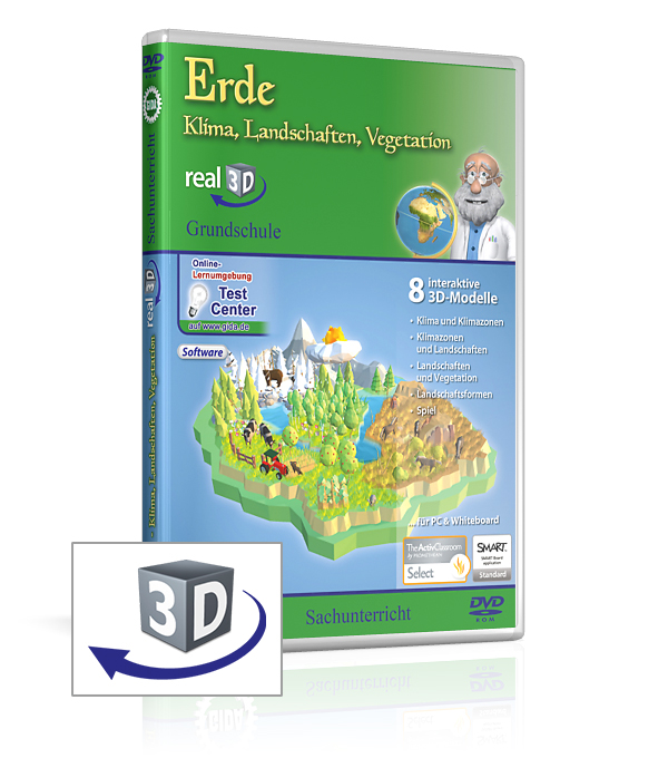 DVD-Cover der Software "Erde – Klima, Landschaften, Vegetation".