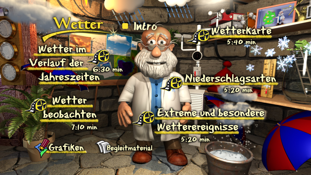Menü des Films "Wetter".
