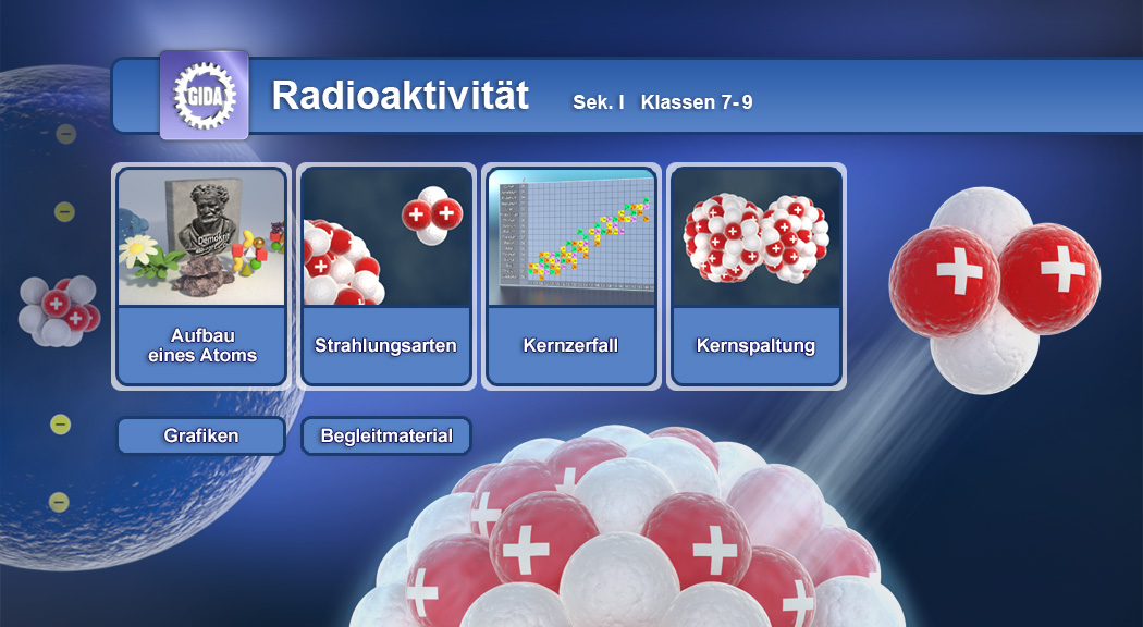 Menü des Films "Radioaktivität".