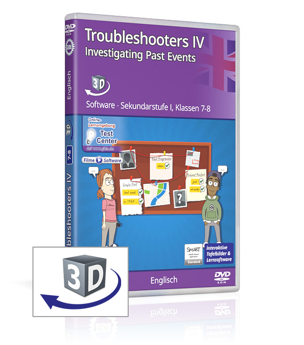 DVD-Cover der Software "Troubleshooters IV – Investigating Past Events".