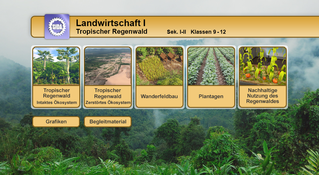 Menü des Films "Landwirtschaft I – Tropischer Regenwald".