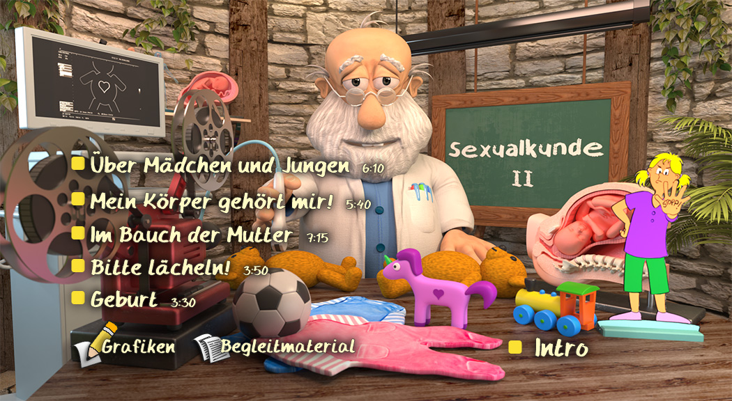 Menü des Films "Sexualkunde II".