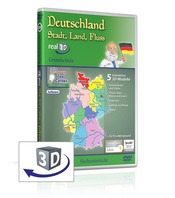 DVD-Cover der Software "Deutschland – Stadt, Land, Fluss".
