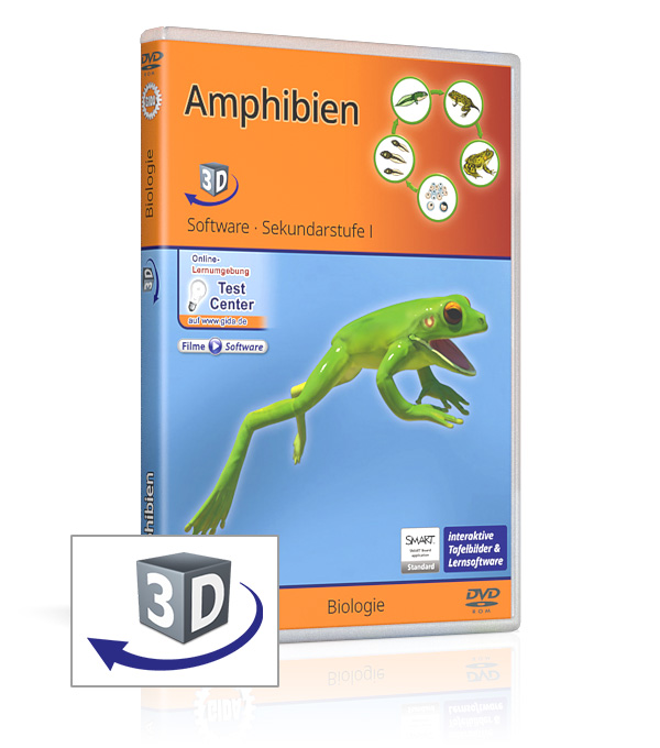 DVD-Cover der Software "Amphibien".
