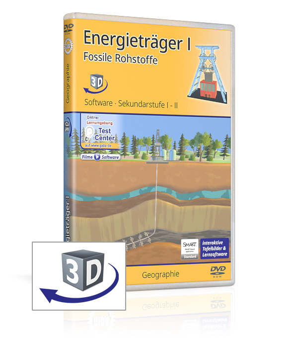 Energieträger I - Fossile Rohstoffe DVD-Cover der Software "Energieträger I – Fossile Rohstoffe".