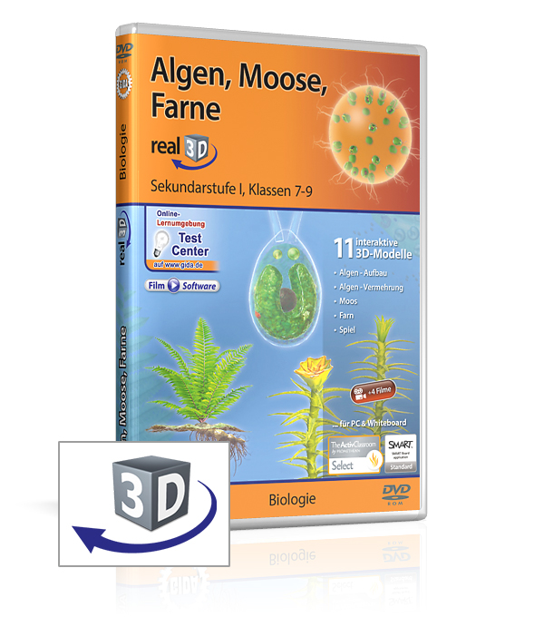 DVD-Cover der Software "Algen, Moose, Farne".