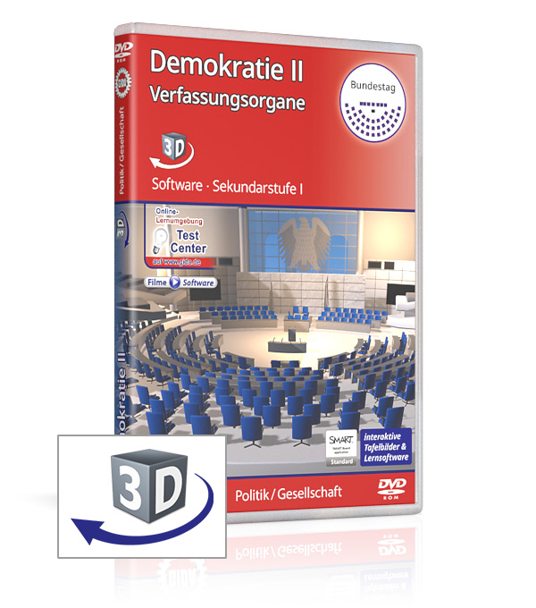 DVD-Cover der Software "Demokratie II – Verfassungsorgane".