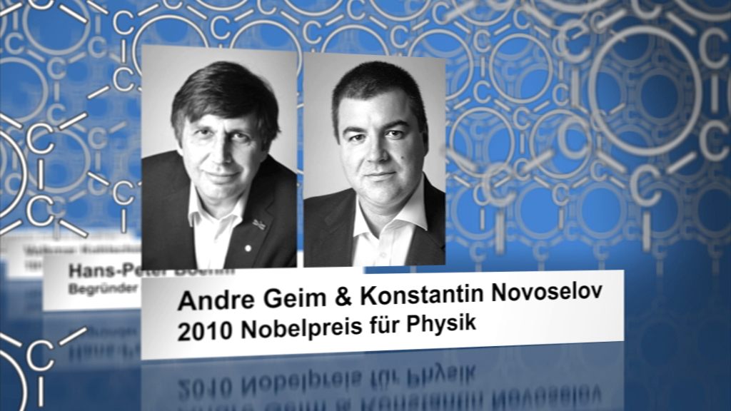 Porträts von Andre Geim und Konstantin Novoselov, Nobelpreisträger für Physik 2010.