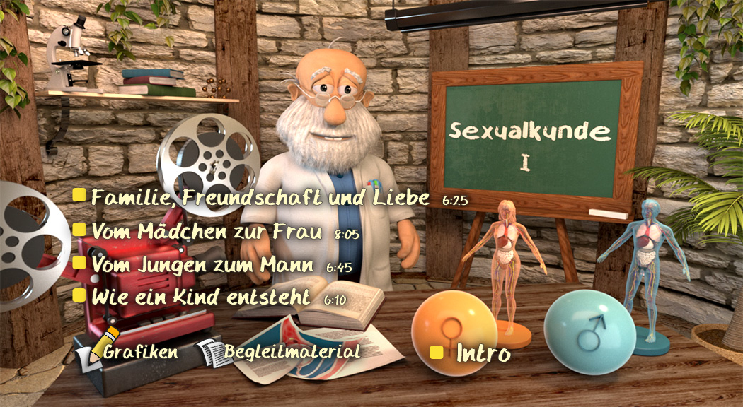 Menü des Films "Sexualkunde I".