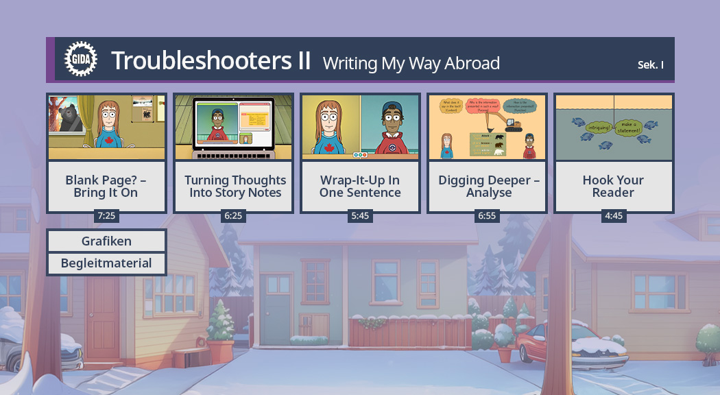 Menü des Films "Troubleshooters II – Writing My Way Abroad".