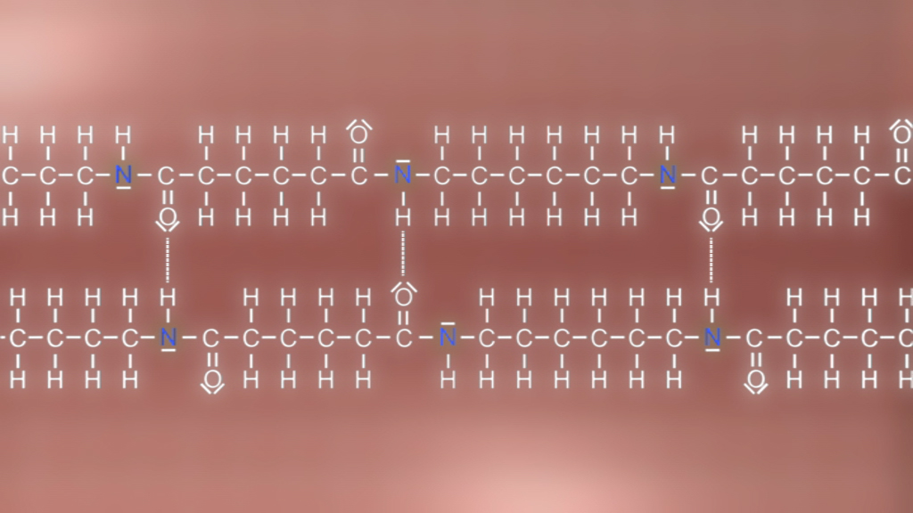 Chemische Strukturformel einer Aminosäure mit Kohlenstoff-, Wasserstoff- und Stickstoffatomen.