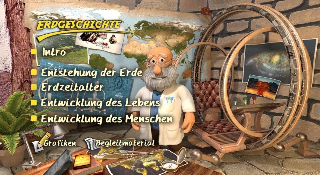 Menü des Films "Erdgeschichte".
