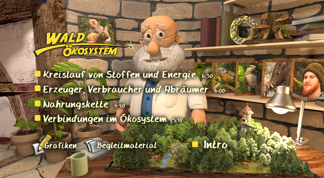 Menü des Films "Wald – Ökosystem".
