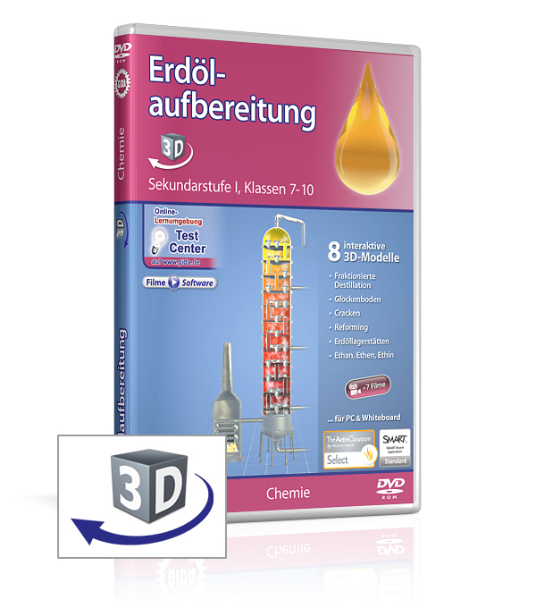 DVD-Cover der Software "Erdölaufbereitung".