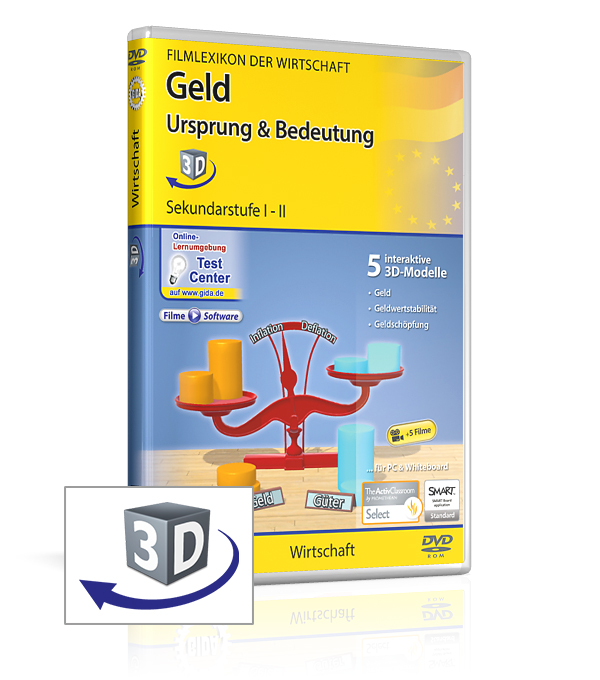DVD-Cover der Software "Geld – Ursprung & Bedeutung".