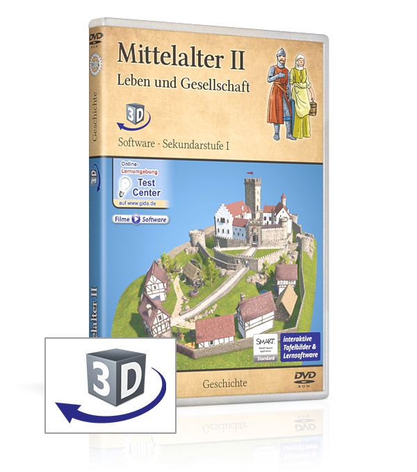 DVD-Cover der Software "Mittelalter II – Leben und Gesellschaft".